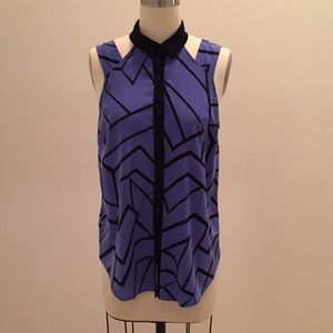 SOLD! NOT FOR SALE! Blue & Black Abstract Shirt